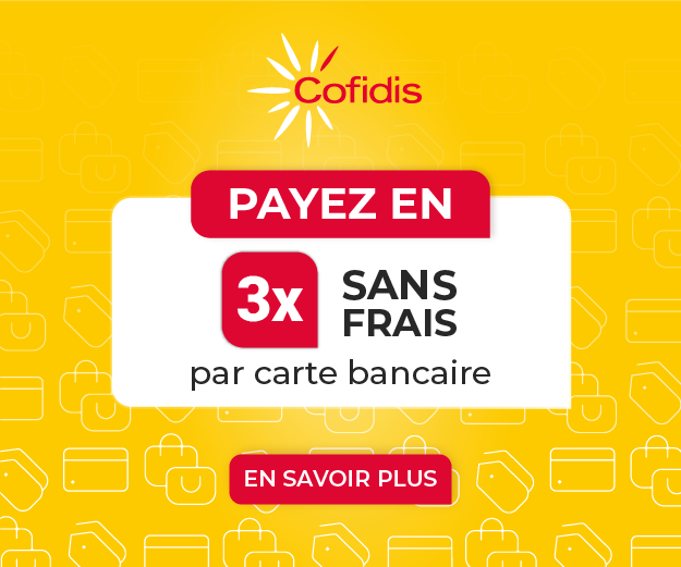 Payez en 3 fois par carte bancaire sans frais