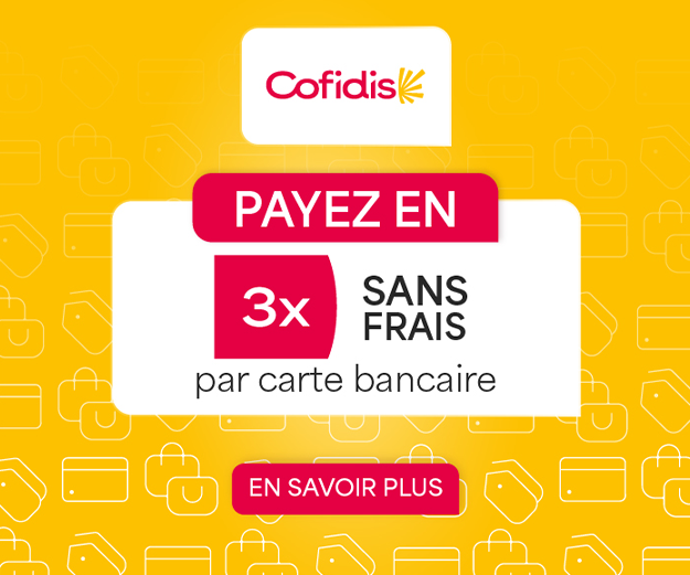 Payez en 3 fois par carte bancaire sans frais
